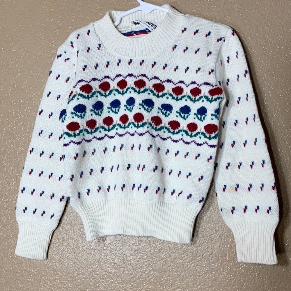 Vintage knitwaves toddler girl sweater‎